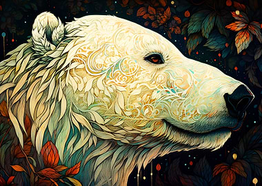 Abstract painting Bear