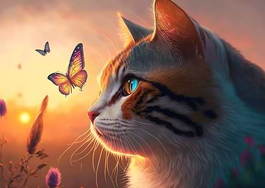 cat butterfly