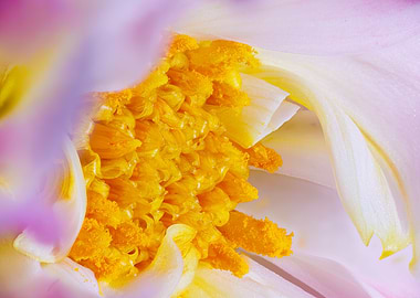 Macro of a dahlia flower