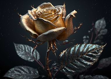 Abstract golden rose