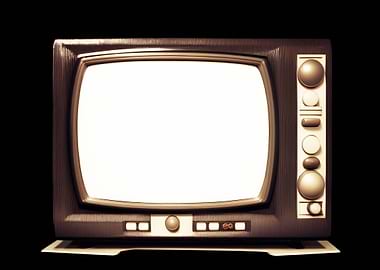 TV set retro sepia illustr