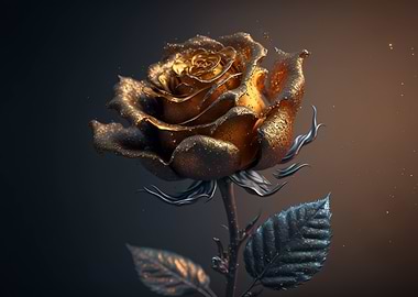 Abstract golden rose