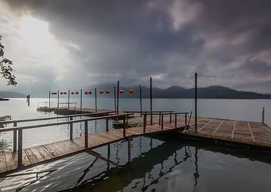 Oil Painting Sun Moon Lake