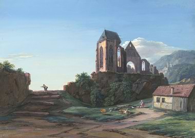 A Gothic church ruins