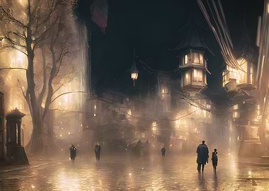 Dark alley in the city