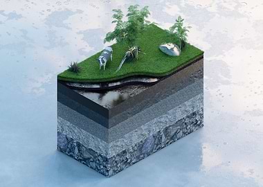 Piece of isometric land