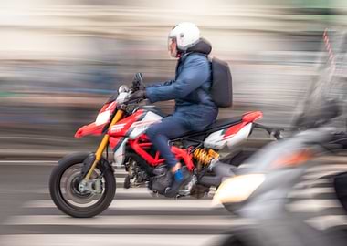 Sport motorcycle city race