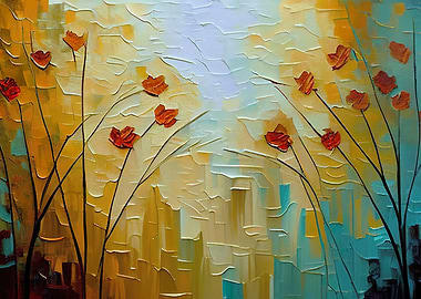 Red Blooming Poppies