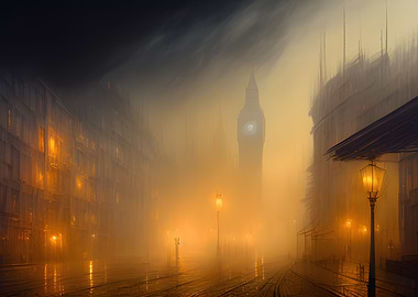 Dark street in the city