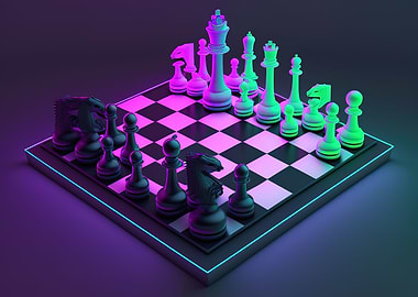 game chess sport neon