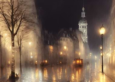 Dark alley in the city