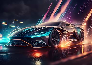 Futuristic Supersport Car