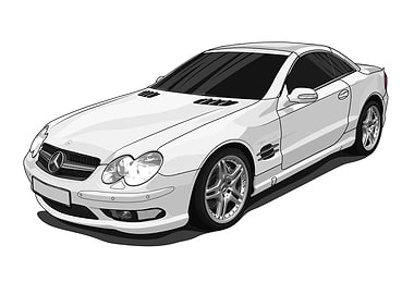 Mercedes SL55 R230 White