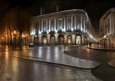 Dark alley in the city