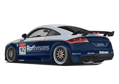 Audi TT 8J Racecar White