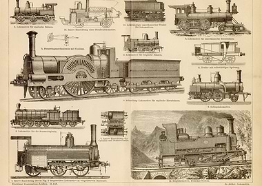 Locomotive retro poster