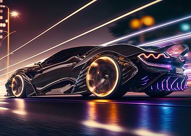 Futuristic supersport car