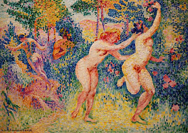 Two Running Nymphs Cross