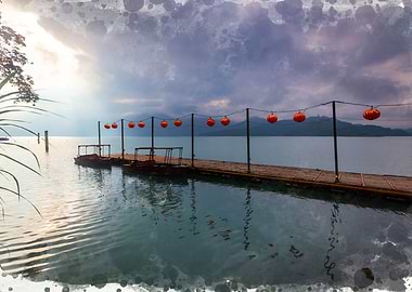 Sunrise at Sun Moon Lake