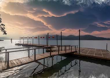 Sunrise at Sun Moon Lake