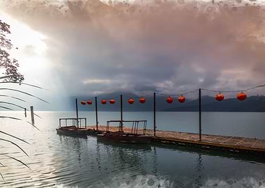 Sunrise at Sun Moon Lake