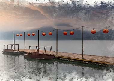 Sunrise at Sun Moon Lake
