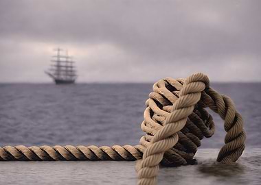 Pier knot sailboat 1800s t