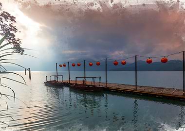 Sunrise at Sun Moon Lake