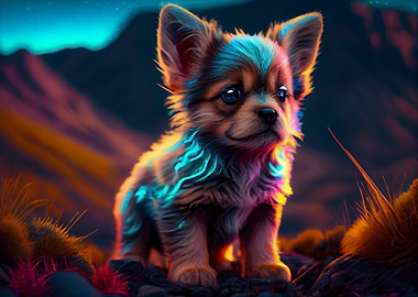 Colorful puppy