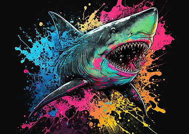 Shark colorful animal