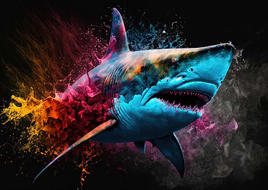 Shark colorful animal
