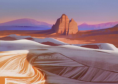 Snow in Sahara desert