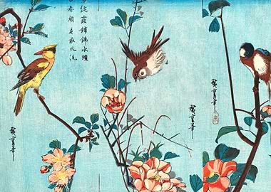 Birds and Camellia Bushes