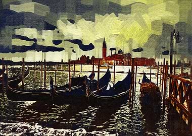 Gondolas in Venice