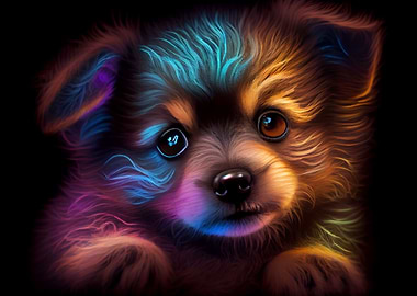 Colorful puppy