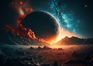 Dawn of Space Landscape