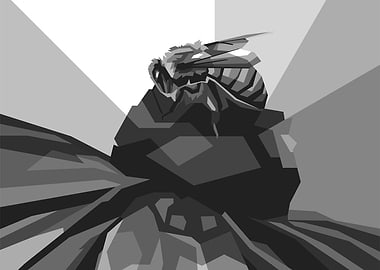 Honey bee Grayscale