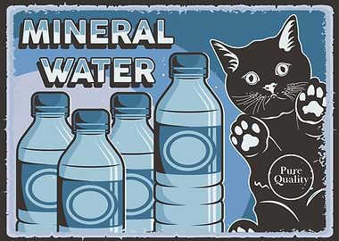 Cat and healthy water