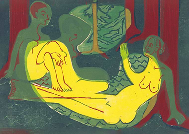 Three Nudes in the Forest