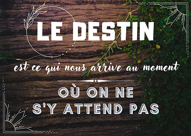 Citation sur le destin