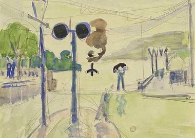 Dampferlande in the rain