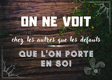 defaut qu on porte en soi