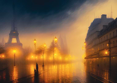 Dark street in the city