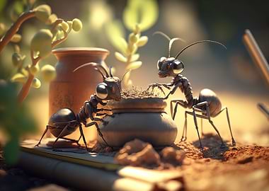 Carpenter ants at work