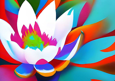 Colorful Abstract lotus