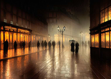 Dark street in the city