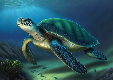 Sea Turtle watercolour