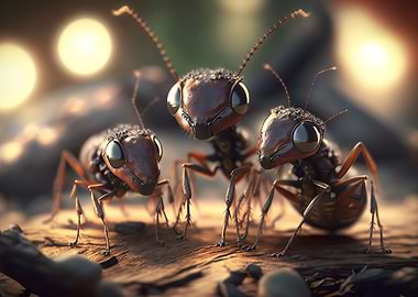 Working carpenter ants