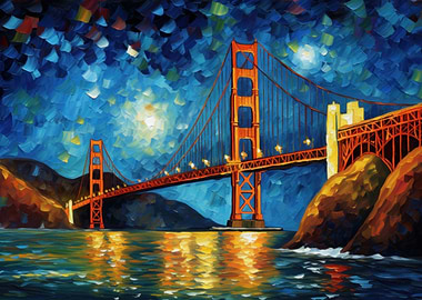 Starry Golden Gate