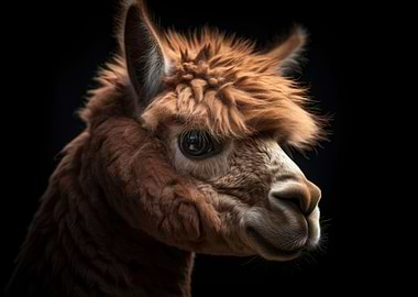 Alpaca Portrait Dark